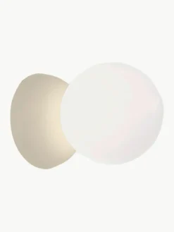 Kleine wand- en plafondlamp Zero van glas en beton