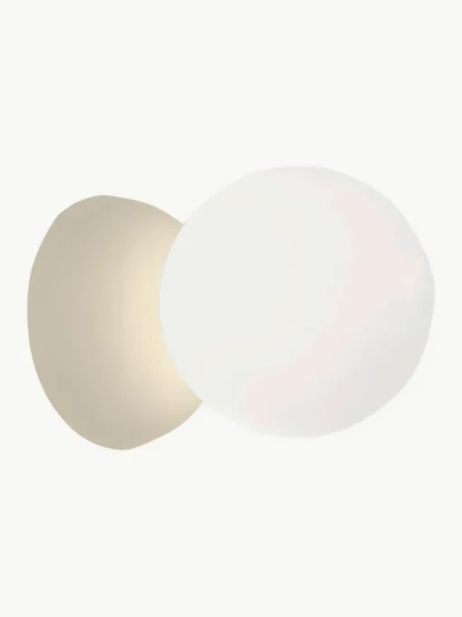 Kleine wand- en plafondlamp Zero van glas en beton