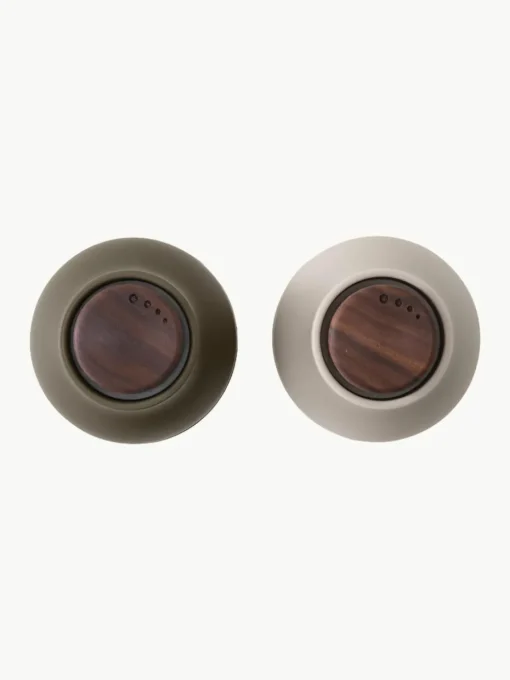 Kleine zout- en pepermolen Bottle Grinder met walnoothouten deksel, 2-delig