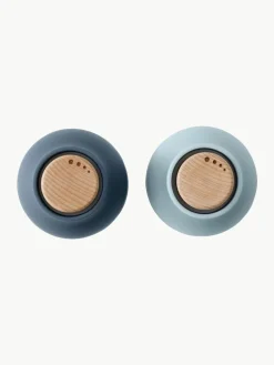 Kleine zout- en pepermolen Bottle Grinder met beukenhouten deksel, set van 2