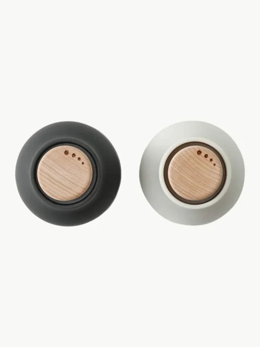 Kleine zout- en pepermolen Bottle Grinder met beukenhouten deksel, set van 2