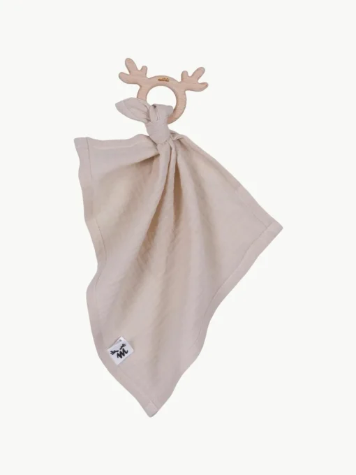Knuffeldeken Cuddly met Bijtring, handgemaakt