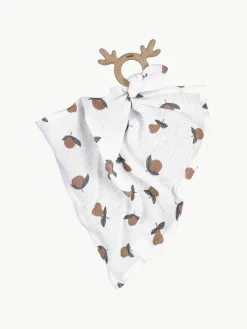 Knuffeldeken Cuddly met bijtring, handgemaakt