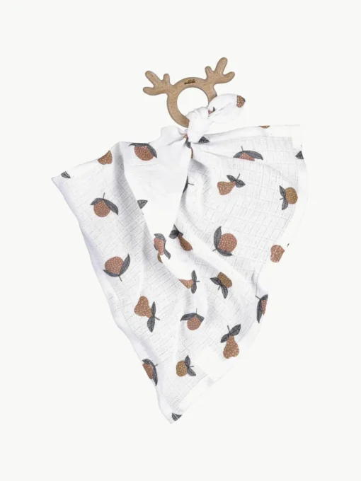 Knuffeldeken Cuddly met bijtring, handgemaakt
