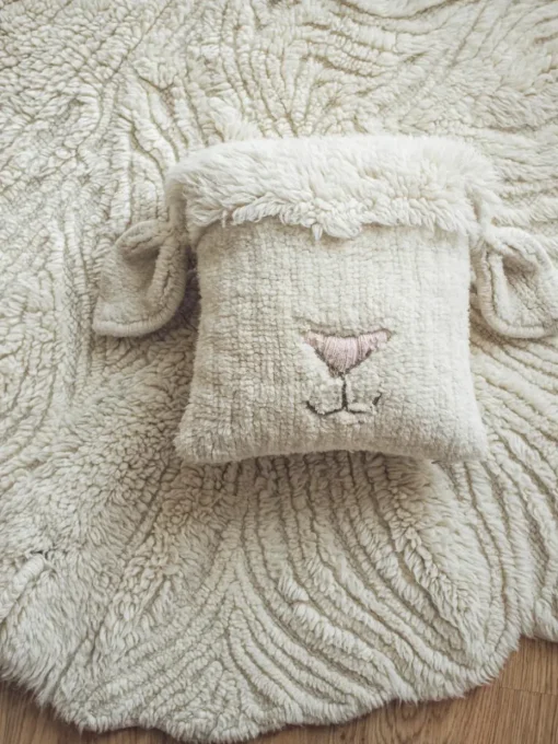 Knuffelkussen Sheep van wol