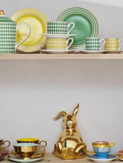 Koffiekopjes Chess met schoteltjes, set van 4