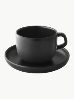 Koffiekopjes Nordic Kitchen met schoteltjes, 4 stuks