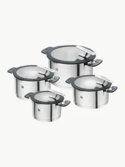 Kookpannen Simplify van edelstaal, set van 4