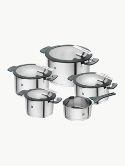 Kookpannen Simplify van edelstaal, set van 5