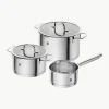 Kookpannen TrueFlow van edelstaal, set van 3