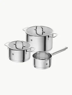 Kookpannen TrueFlow van edelstaal, set van 3