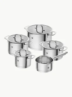 Kookpannen TrueFlow van edelstaal, set van 5