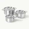 Kookpotten Alchimy van edelstaal, set van 3
