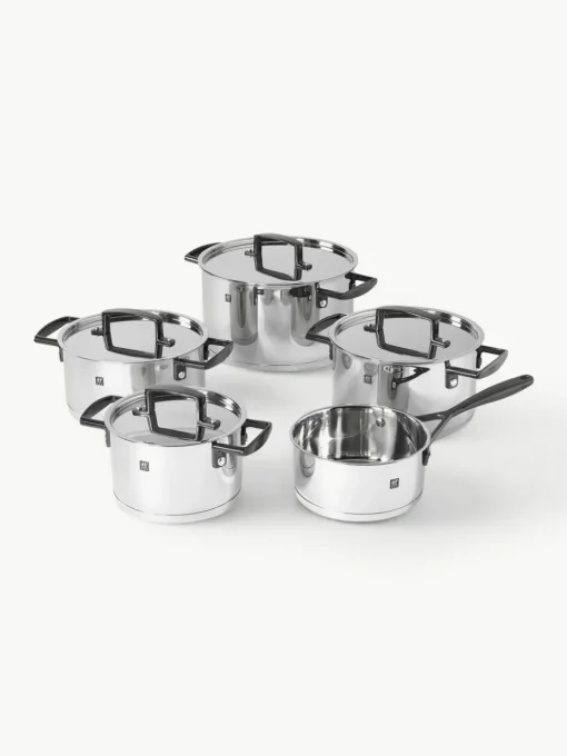 Kookpotten Bellasera van roestvrij staal, set van 5