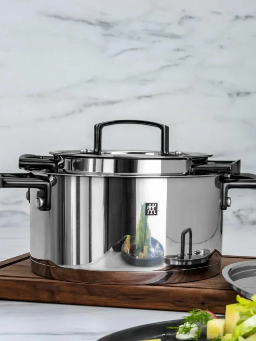Kookpotten Bellasera van roestvrij staal, set van 5