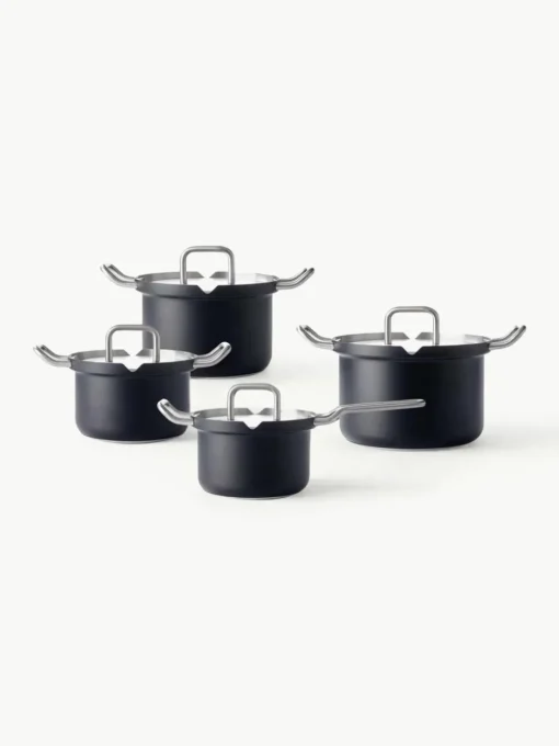 Kookset Q-Linair van RVS, 4-delig