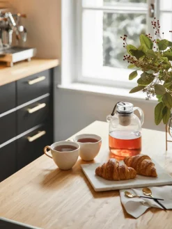 Kopje Good Morning met goudkleurige handvat
