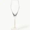 Kristallen champagneglazen Manufacture Rock, 4 stuks