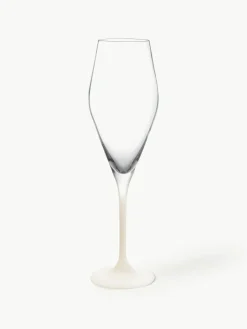 Kristallen champagneglazen Manufacture Rock, 4 stuks