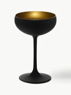 Kristallen champagneglazen Elements, 6 stuks