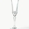 Kristallen champagneglazen Adagio met reliëf, 6 stuks