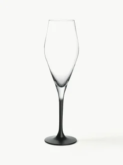 Kristallen champagneglazen Manufacture Rock, 4 stuks
