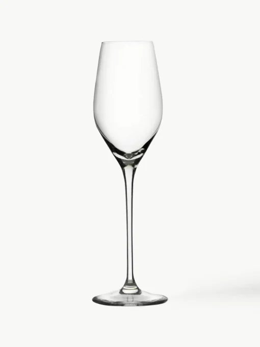 Kristallen champagneglazen Exquisit, 6 stuks