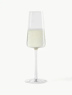 Kristallen champagneglazen Power in kegelvorm, 6 stuks