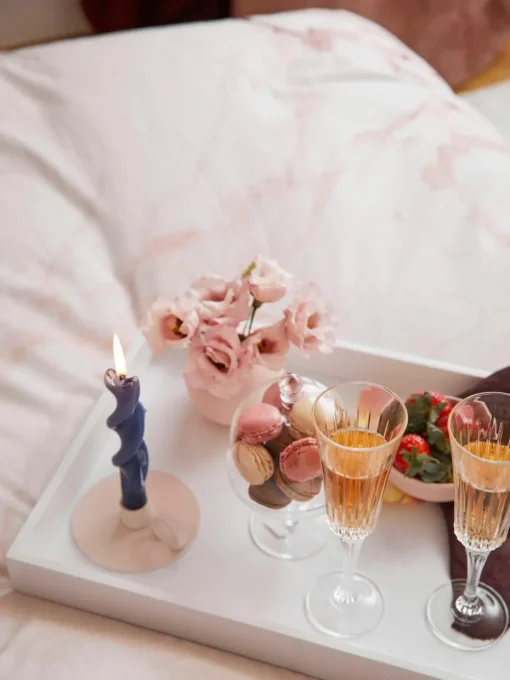 Kristallen champagneglazen Timeless met groefreliëf, 6 stuks
