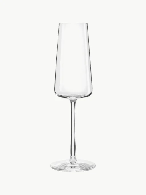 Kristallen champagneglazen Power in kegelvorm, 6 stuks