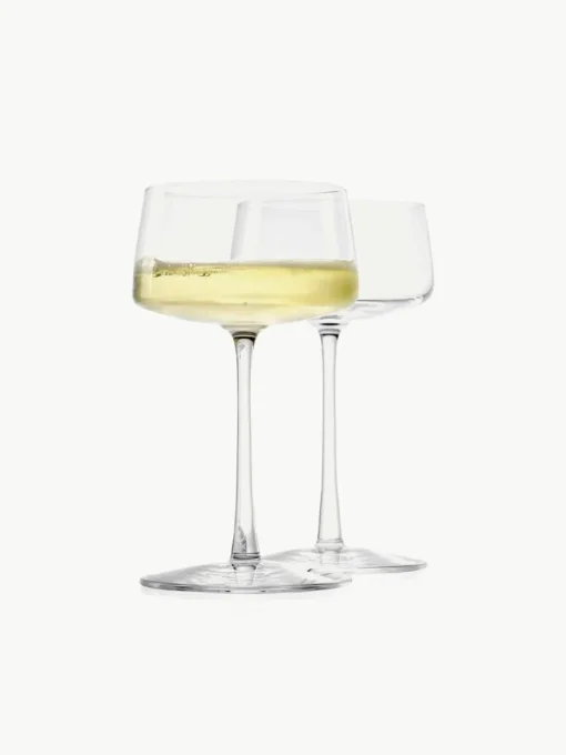 Kristallen champagneglazen Power, 6 stuks