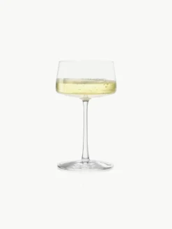 Kristallen champagneglazen Power, 6 stuks