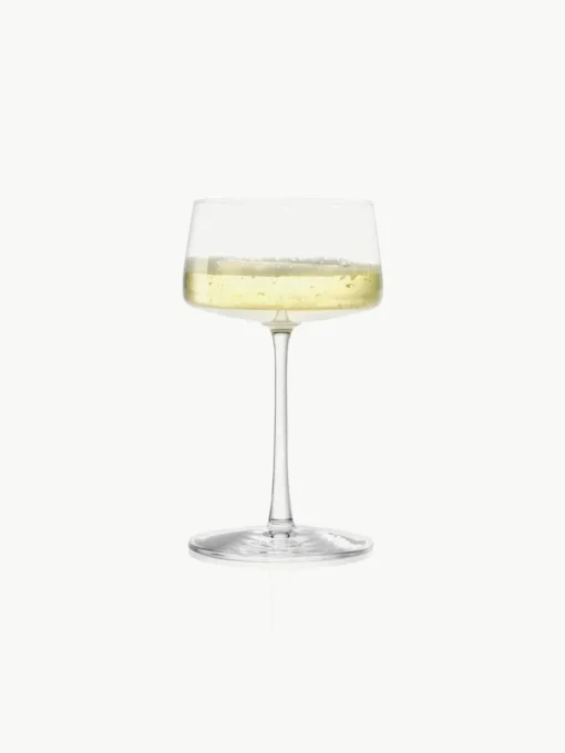 Kristallen champagneglazen Power, 6 stuks