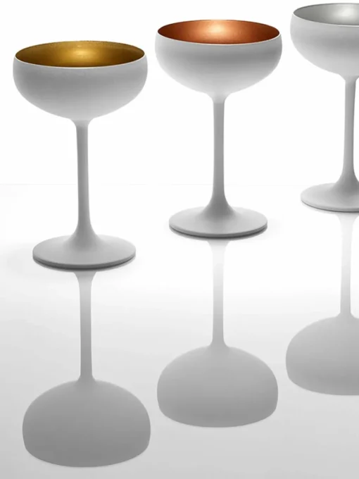 Kristallen champagneglazen Elements, 6 stuks