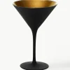 Kristallen cocktailglazen Elements, 6 stuks