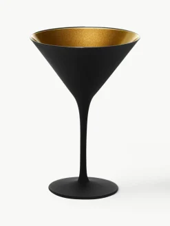 Kristallen cocktailglazen Elements, 6 stuks