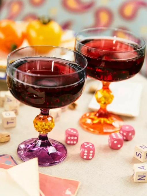 Kristallen cocktailglazen Paradise, 2 stuks