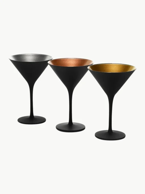 Kristallen cocktailglazen Elements, 6 stuks