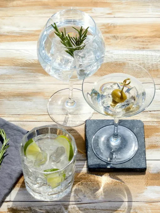 Kristallen gin glazen Gin, 2 stuks