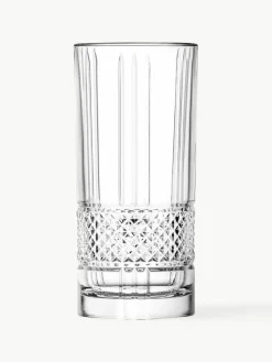 Kristallen glazen Brillante met reliëf, 6 stuks