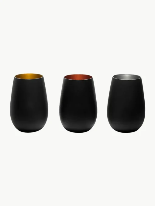 Kristallen longdrinkglazen Elements, 6 stuks