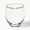 Kristallen waterglazen Dvorak met goudkleurige decoratie, 6 stuks