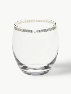 Kristallen waterglazen Dvorak met goudkleurige decoratie, 6 stuks