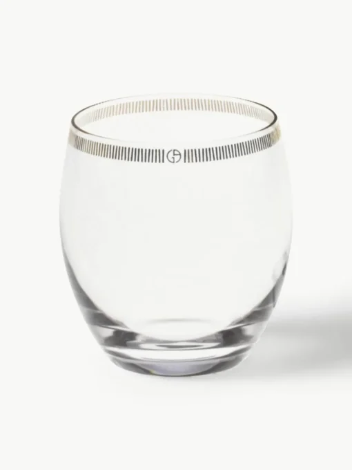 Kristallen waterglazen Dvorak met goudkleurige decoratie, 6 stuks