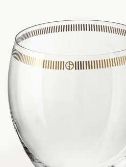 Kristallen wijnglazen Dvorak met goudkleurige decoratie, 6 stuks