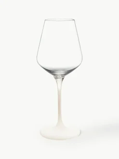 Kristallen witte wijnglazen Manufacture Rock, 4 stuks