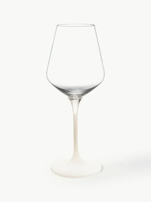Kristallen witte wijnglazen Manufacture Rock, 4 stuks