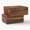 Kruidendoosjes Wood van acaciahout, set van 7