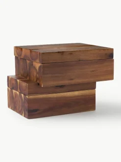 Kruidendoosjes Wood van acaciahout, set van 7