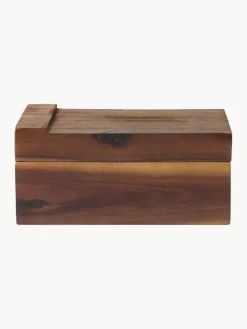 Kruidendoosjes Wood van acaciahout, set van 7